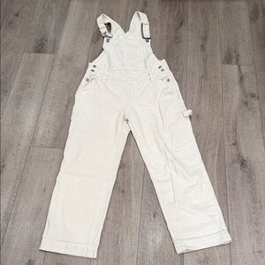 Cotton On Women's Cream Denim Overalls Size 8